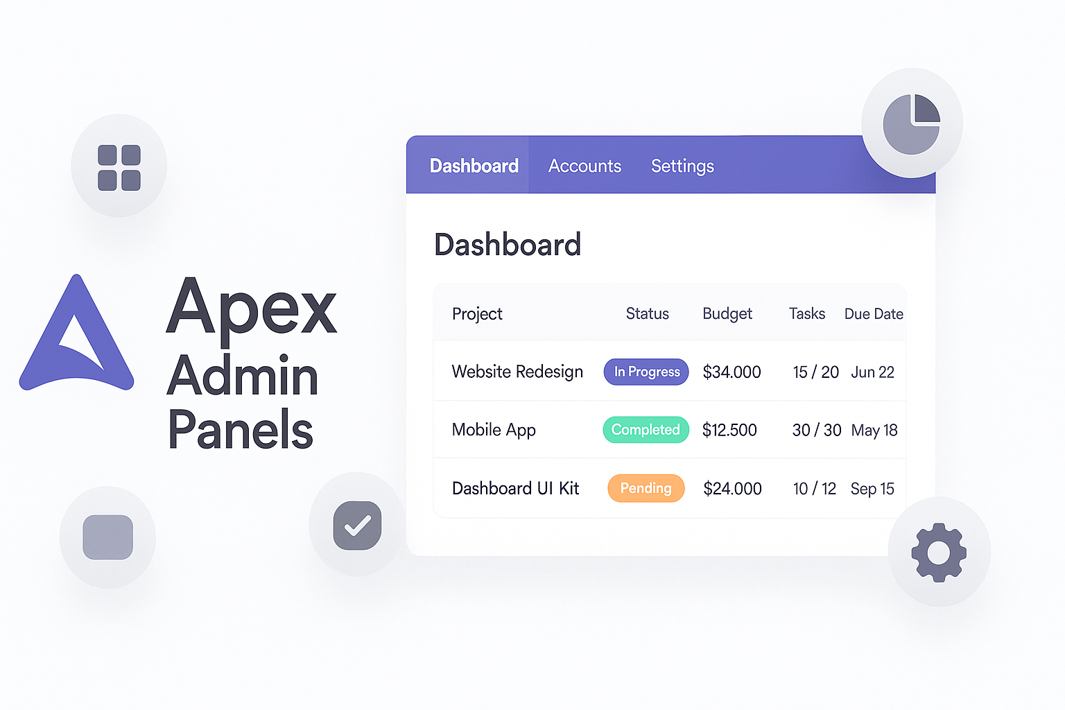 Admin panel dashboard banner